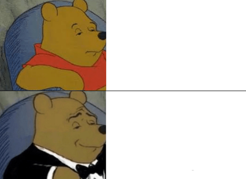 Tuxedo Winnie The Pooh meme about IZIMINI